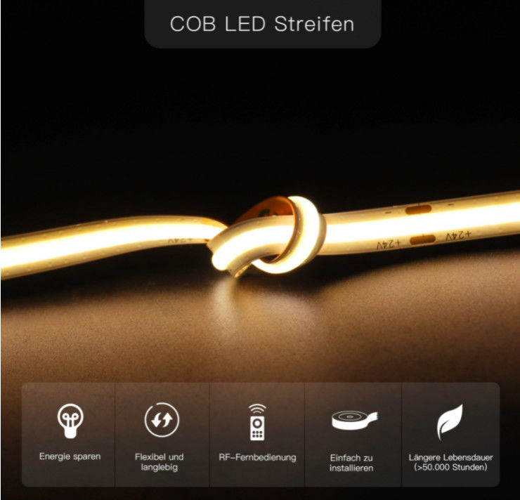 IP20 IP65 주도하는 COB 빛 사이리스터 광도 조절이 가능한 두배 색상의 변화 24V 14.4W