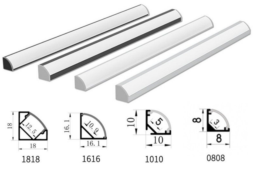 16x16mm 브이형은 자기를 띠를 가진 아래 선반 알류미늄 압출 단단한 스트립 라이트를 위한 빛을 이끌었습니다
