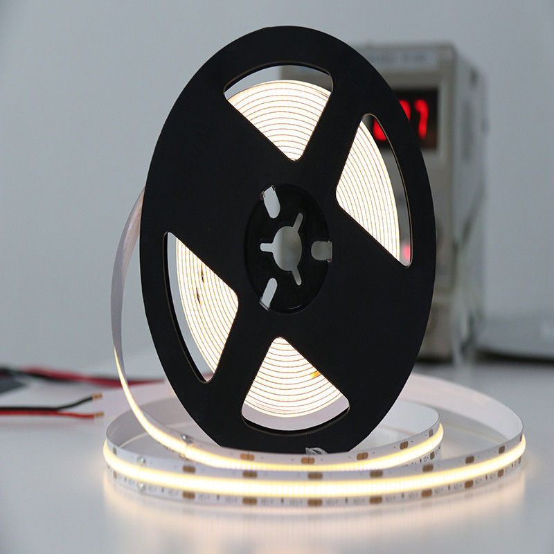 고밀도 320 Led/M 탄력적 24V COB LED 스트립 라이트는 10W 온백색을 구부립니다