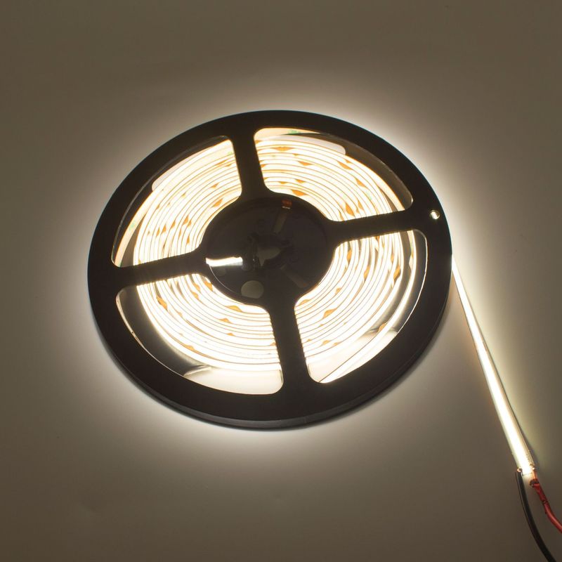 고밀도 320 Led/M 탄력적 24V COB LED 스트립 라이트는 10W 온백색을 구부립니다